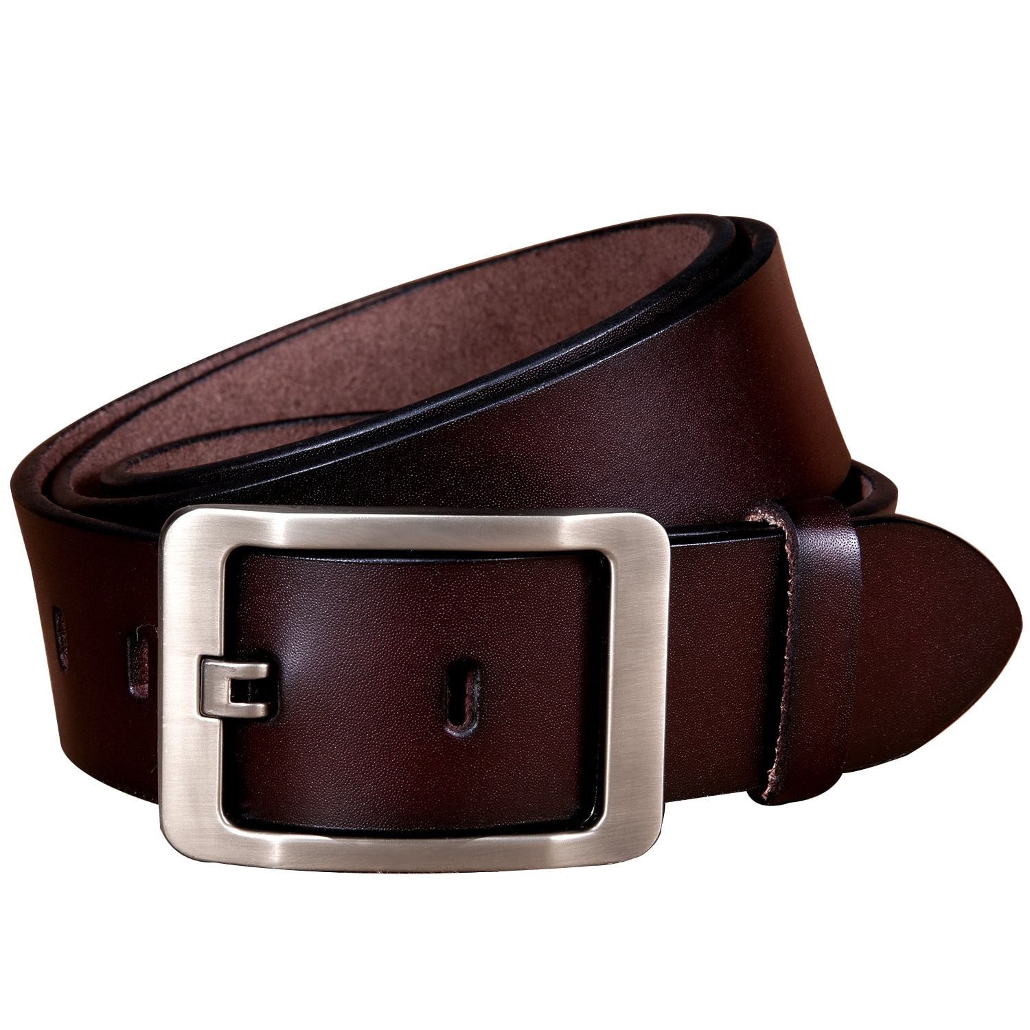 Barry.Wang Men's Ratchet Belt Set - 3 Buckles & 1 Leather Strap, No-Hole Automatic Click Design - View #6