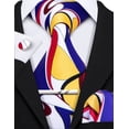 thumbnail image 1 of Barry.Wang Silk Ties for Men Designer Fun Necktie Clip Pocket Square Cufflinks Wedding Party Festival Multicoloured 5PC, 1 of 7