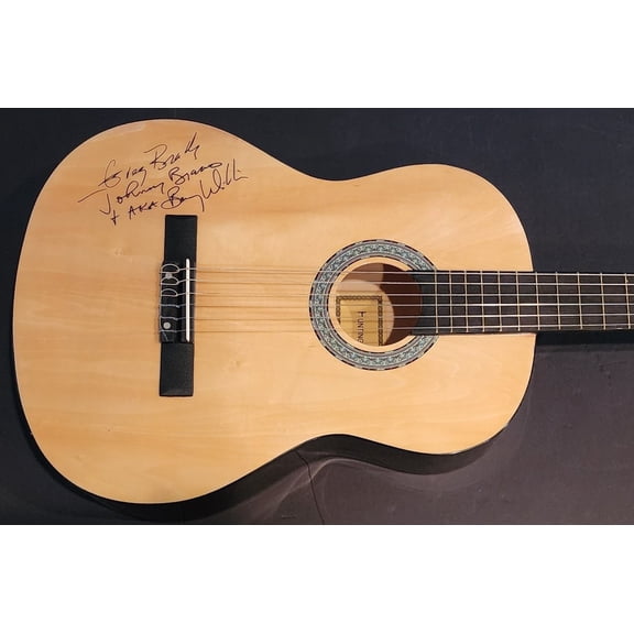 Barry Williams Signed Autographed Guitar W/ Greg Brady Johnny Bravo JSA AQ10543