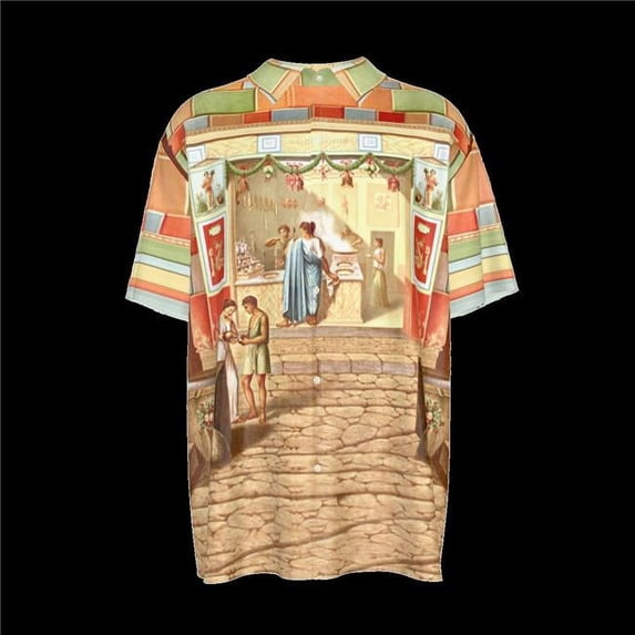 The House of Divino ADS-3MCSDS08-06CHS-FFFFFF-L Barrys Bizaar Bazaar Short Sleeve Button Shirts - Large