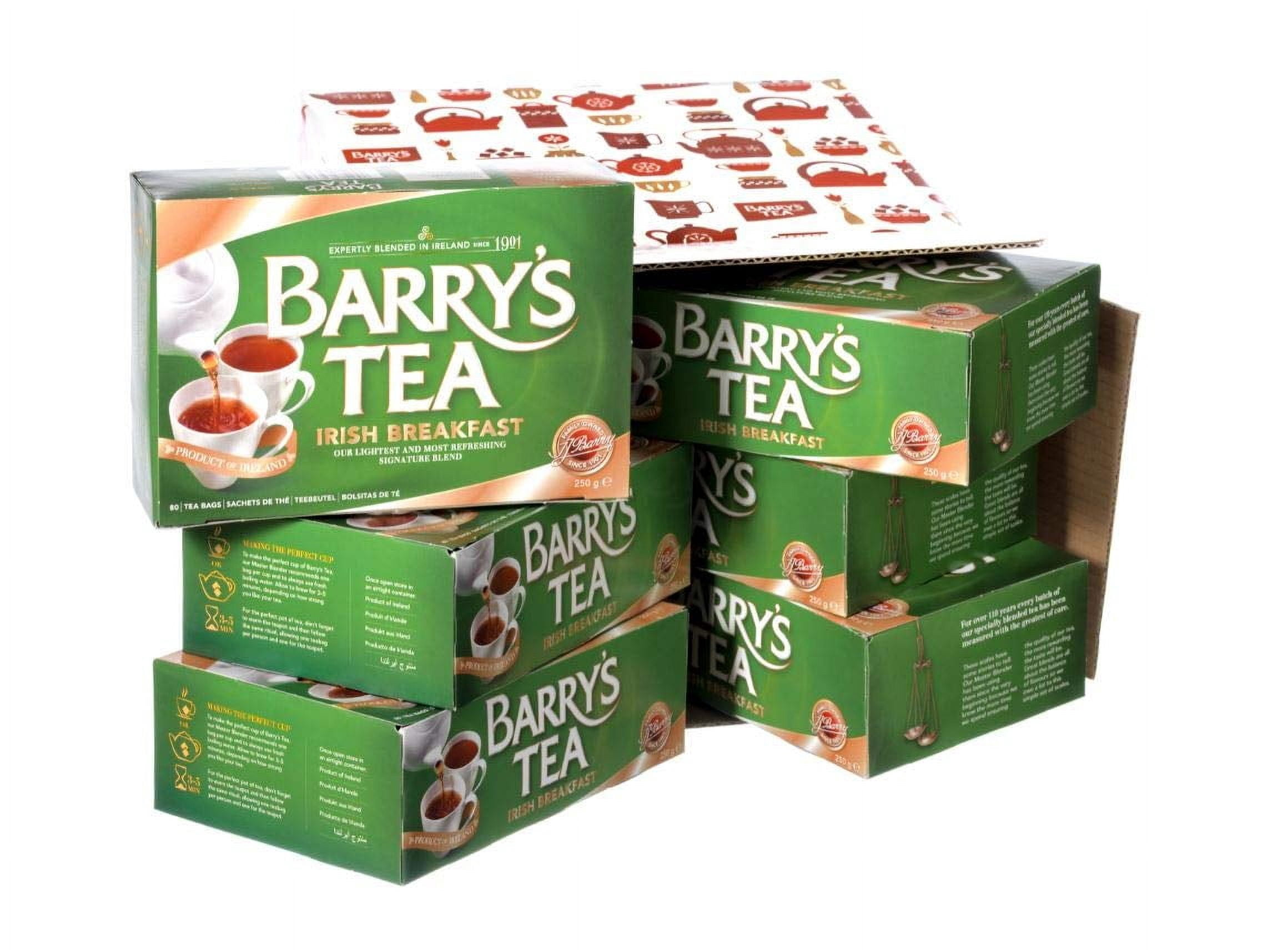 Barry's Tea Irish Breakfast RRF12 80 count Tea Bags (Pack of 3 ...