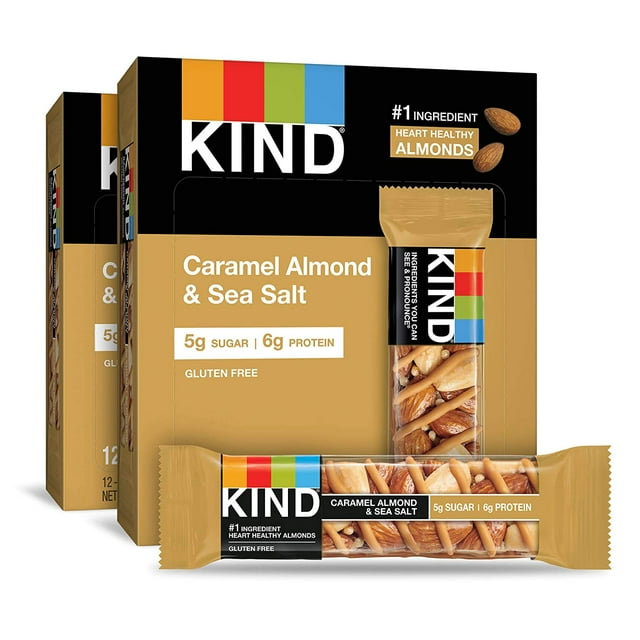 Bars, Caramel Almond & Sea Salt, Healthy Snacks, Gluten Free, Low Sugar