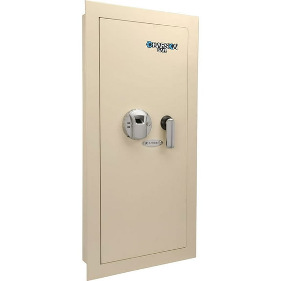 Barska 0.82 cu. ft. Large Biometric Wall Safe Biometric Fingerprint Scanner, AX12880 Beige