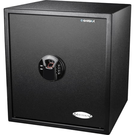 Barska - Large Biometric Fingerprint Keypad Security Home Safe 1.94 Cu Ft - Black