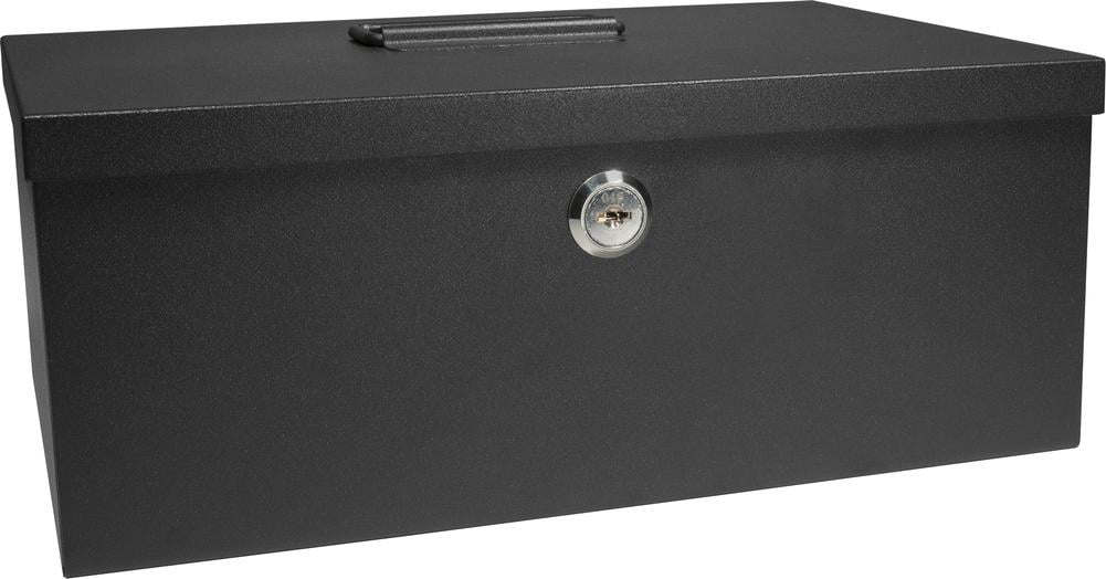 Barska Cash Box and Six Compartment Tray with Key Lock