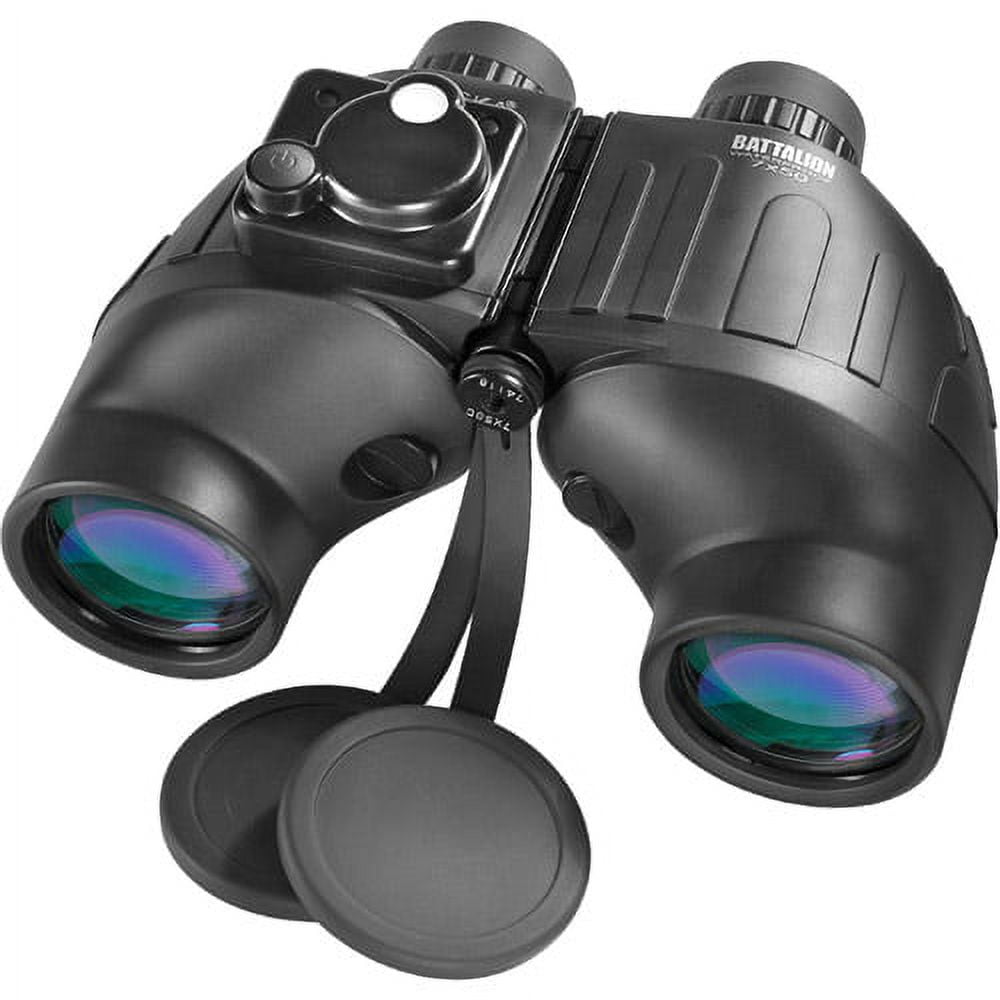 Barska 7x50 WP Battalion Binoculars with Rangefinder, Compass, Night ...