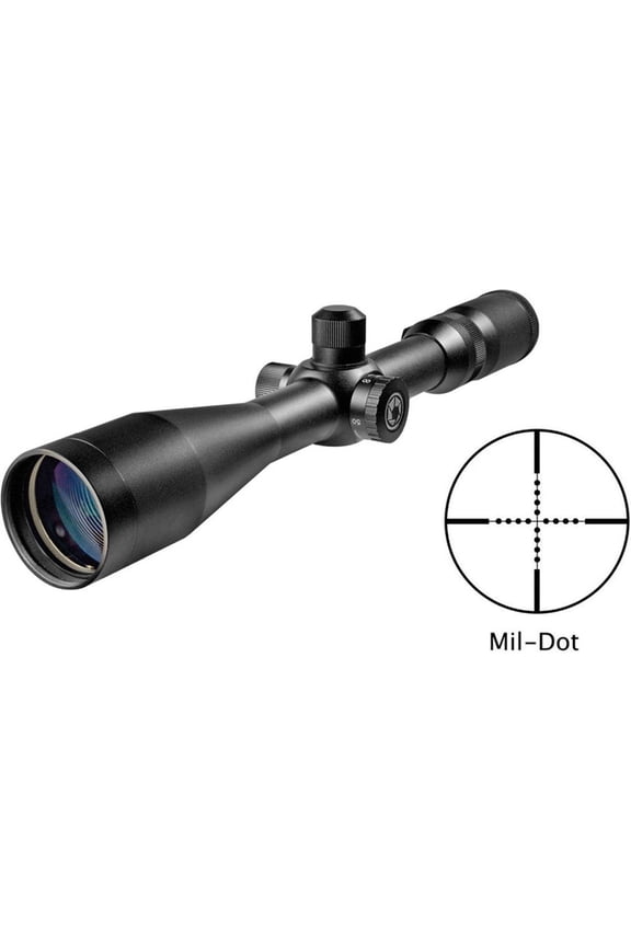 5-20x50mm Benchmark Riflescope with First Focal Plane Mil Dot Reticle and Side Parallax Focus, 30mm Tube, Matte Black