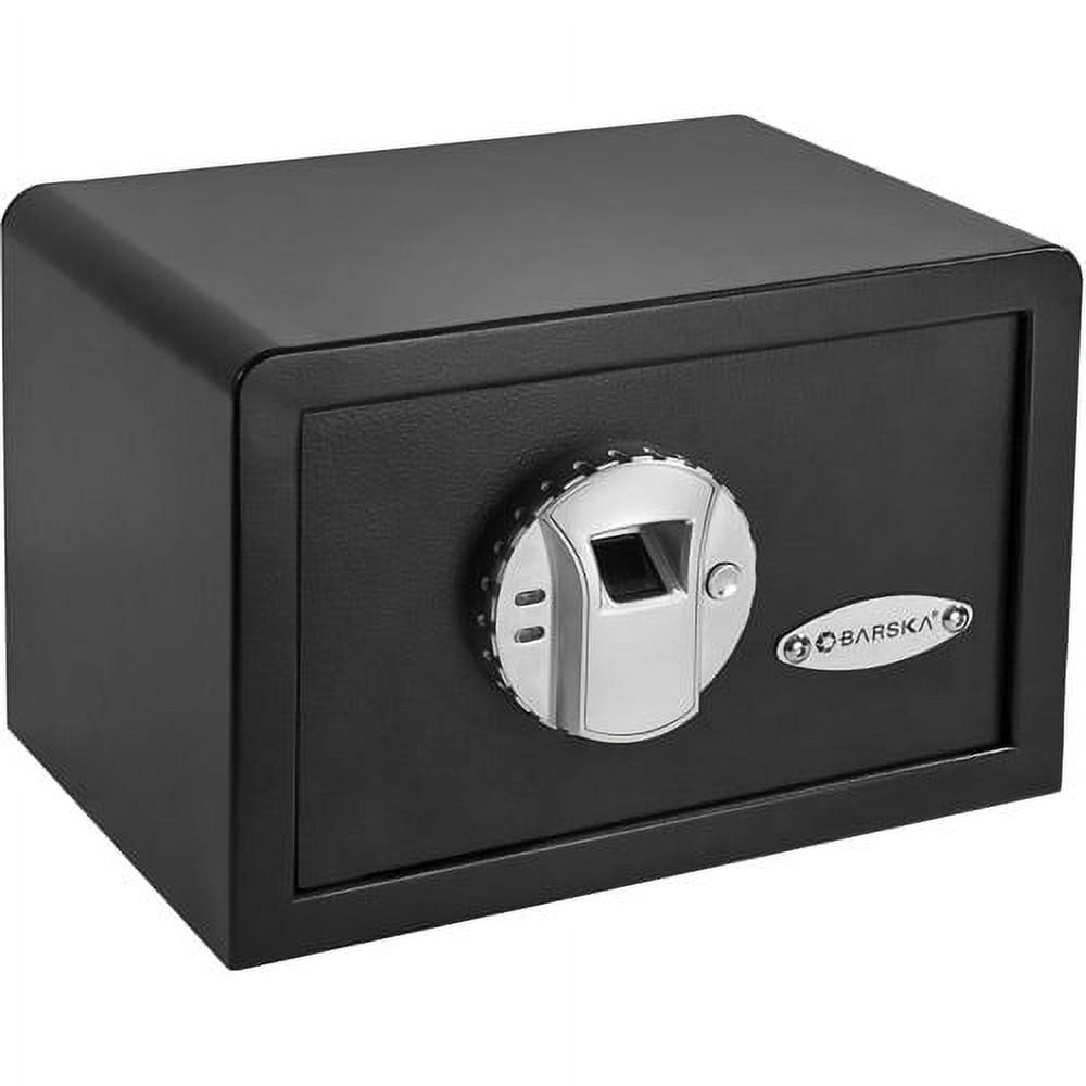 Barska AX11620 Biometric Fingerprint Mini Security Home Safe Box 0.29 Cubic Ft, Black, 12" x 8" x 7.75" - image 1 of 11