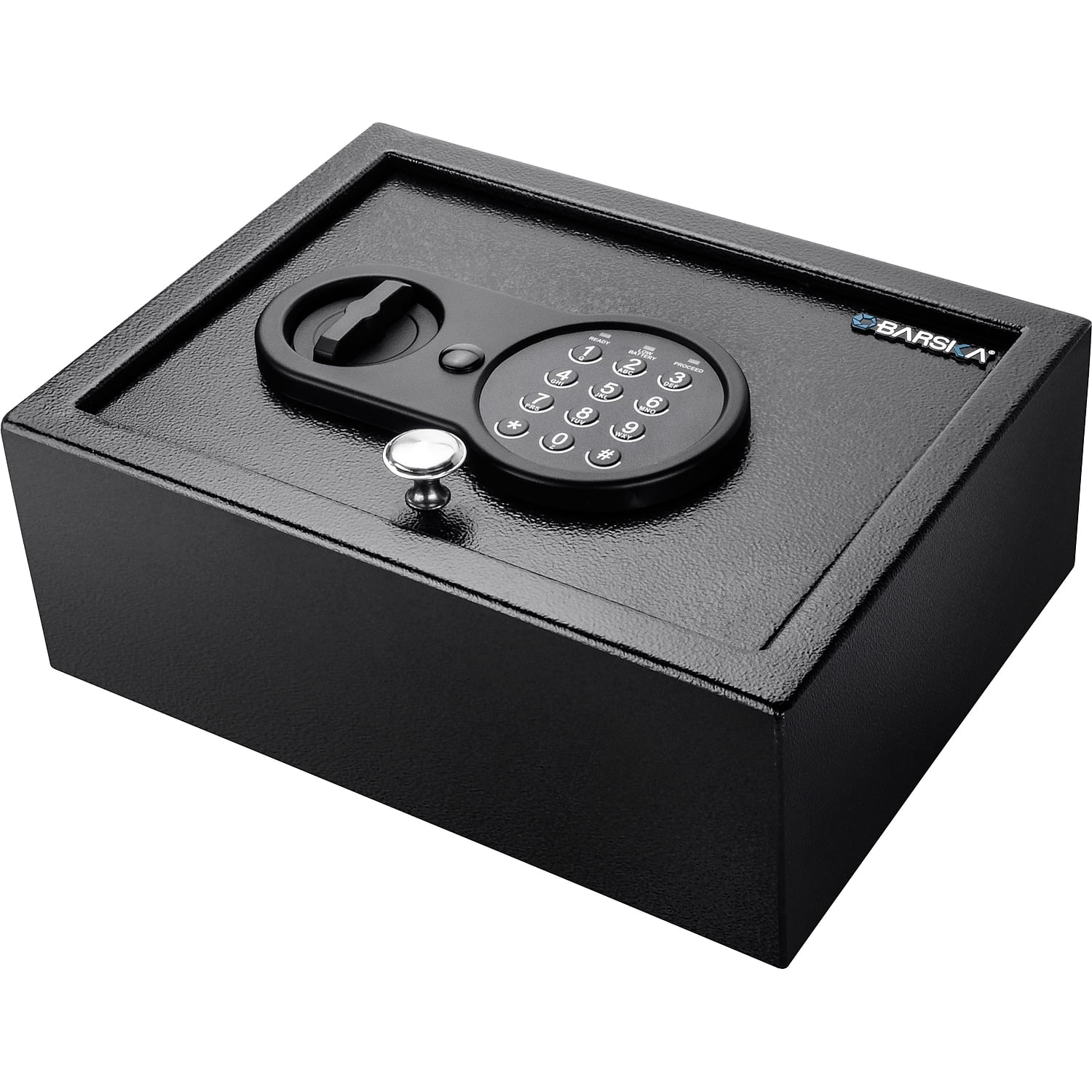 Barska AX12622 Top Opening Keypad Security Drawer Safe, 0.21 Cubic