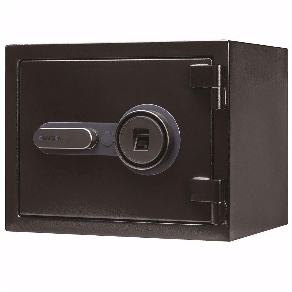 Compact Black Steel Biometric Fireproof Safe with Fingerprint Lock