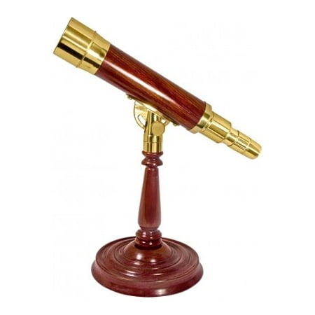 Barska 15 - 45 x 50 Anchormaster Series Spyscope, Wood & Brass Refractor Telescope with Pedestal
