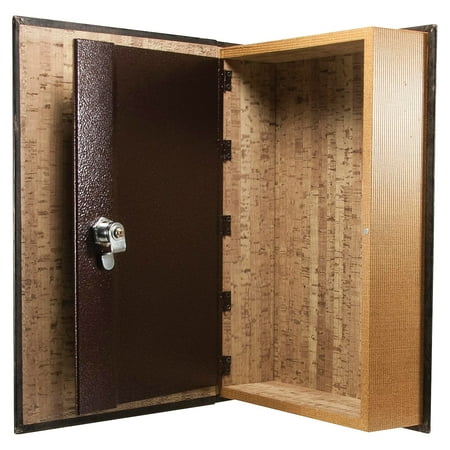 Barska - Antique Book Lock Box with Key Lock - Brown