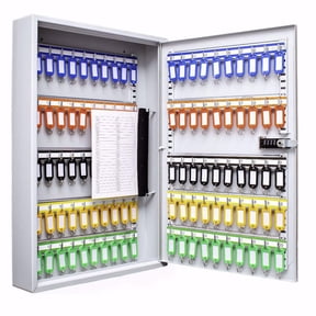 Barska CB13560 100 Key Adjustable Solic Steel Cabinet w/ Combination Lock, Grey