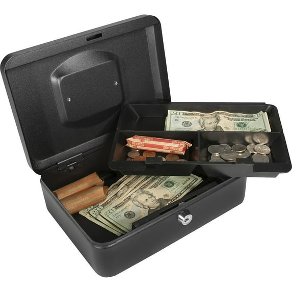 BARSKA Medium Cash Box 3 Compartments Black (CB11832)
