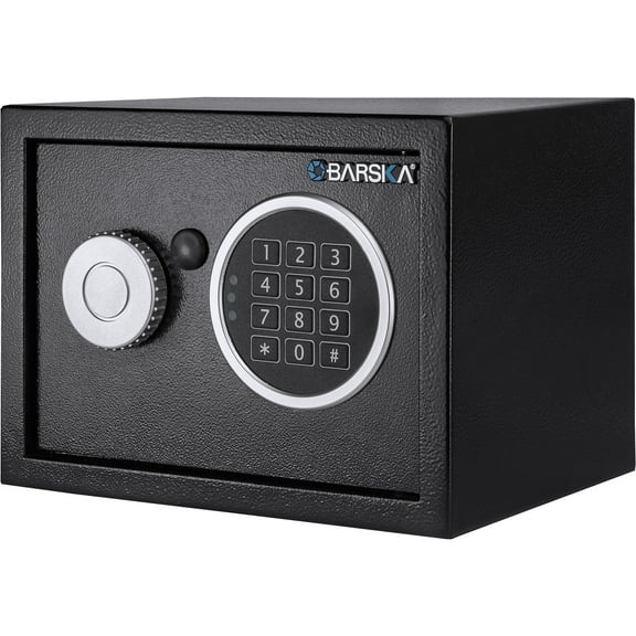 Barska Electronic Lock Standalone Safes with 2 Keys, 0.22 cu ft Black