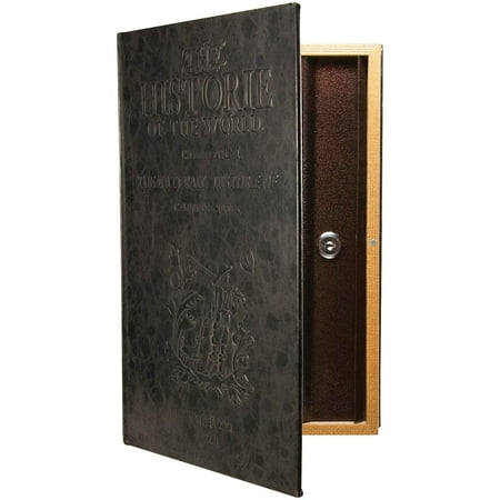 Barska - Antique Book Lock Box with Key Lock - Brown
