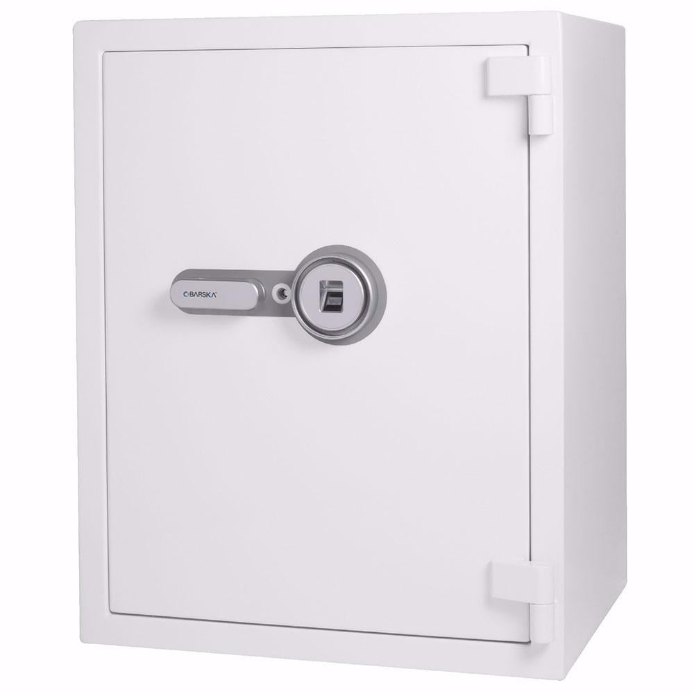White Steel Biometric Fireproof Safe with Fingerprint Lock