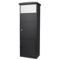 thumbnail image 1 of Barska MPB-600 Black Steel Locking Mailbox, Large Stainless Steel Door, 1 of 4