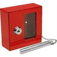 thumbnail image 1 of Barska Small Breakable Emergency Key Lock Metal Box with Attached Hammer, Red, 1 of 6