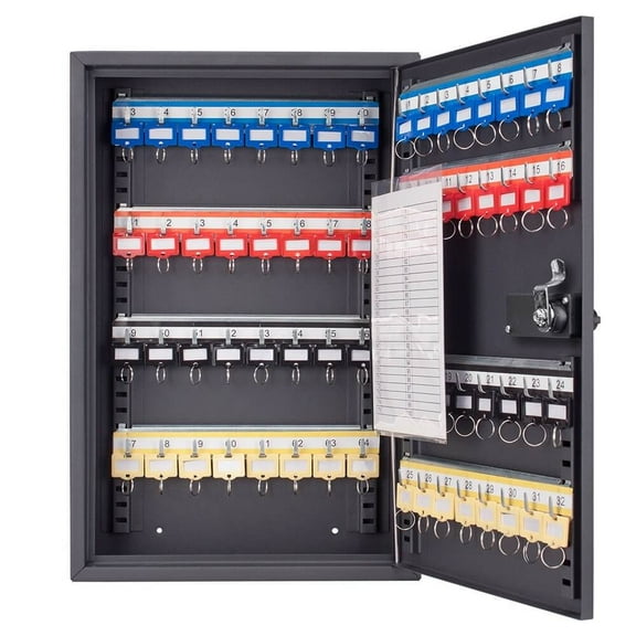 Barska Steel 64 Key Safe Cabinet with Combination and Key Lock Box