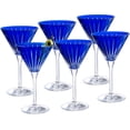 thumbnail image 1 of Barski Colored Martini Cocktail Glass - Cobalt Blue Stemmed Champagne Glasses - Champagne - Cocktails - Margarita - Set of 6 - Gift Ready - Blue - 7 Oz. - Made in Europe, 1 of 1
