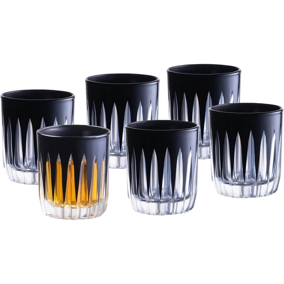 Barski Colored Shot Glass - Black Liquor Glasses - Set of 6 Elegant Colored Shot Glassware - Use for Vodka, Tequila, Whiskey, Bourbon, Spirits & Liquors - Each Glass is 2.6 oz., Made in Europe