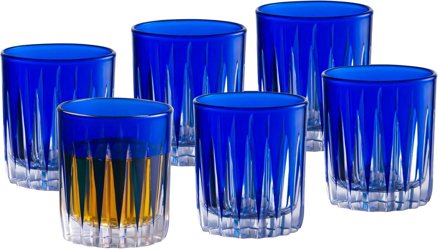 Barski Colored Shot Glass - Cobalt (Blue) Liquor Glasses - Set of 6 Elegant  Colored Shot Glassware - Use for Vodka, Tequila, Whiskey, Spirits & ...