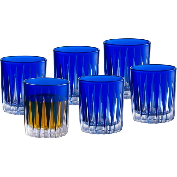 Barski Colored Shot Glass - Cobalt (Blue) Liquor Glasses - Set of 6 Elegant Colored Shot Glassware - Use for Vodka, Tequila, Whiskey, Spirits & Liquors - Each Glass is 2.6 oz., Made in Europe