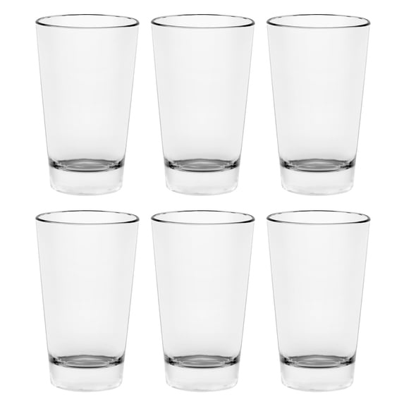 Barski - European - High Quality Glass - Hiball - Artistically Designed - 13.5oz. - Set of 6 - Made in Europe