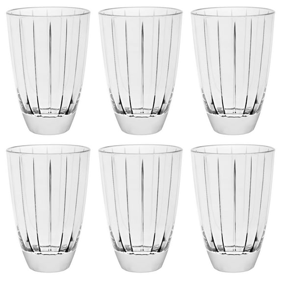 Barski - European - High Quality Glass - Hiball - Artistically Designed - 16.5oz. - Set of 6 - Made in Europe