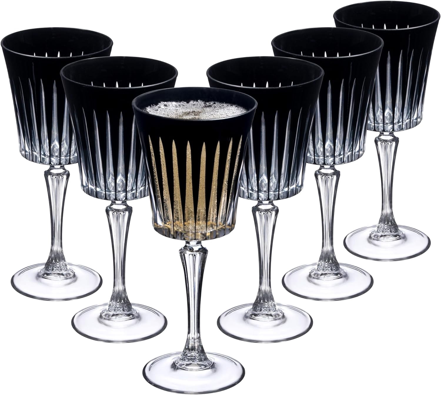 Barski European Wine Glasses - Set of 6 Goblets for Red or White Wine ...