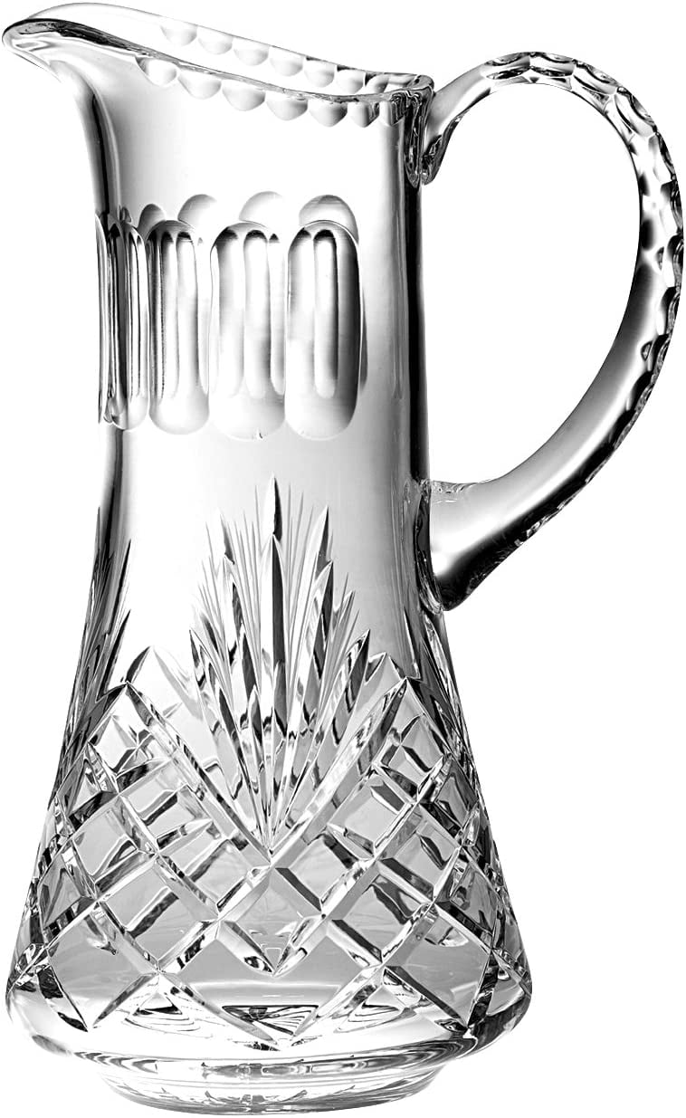 Barski - Hand Cut - Mouth Blown - Crystal Pitcher - 54oz. - 11" Height - Made in Europe