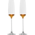 thumbnail image 1 of Barski - Handmade Glass - Champagne Flute - Decororated And Dipped in 20 K gold on the bottom - Gift Boxed - Made in Europe - Set of 2, 1 of 9