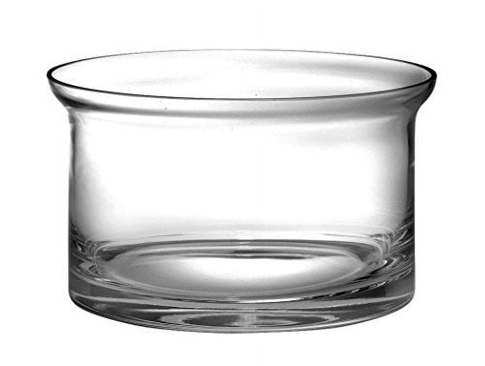 Handmade Clear Glass Round Salad Bowl, 10 Inches Diameter