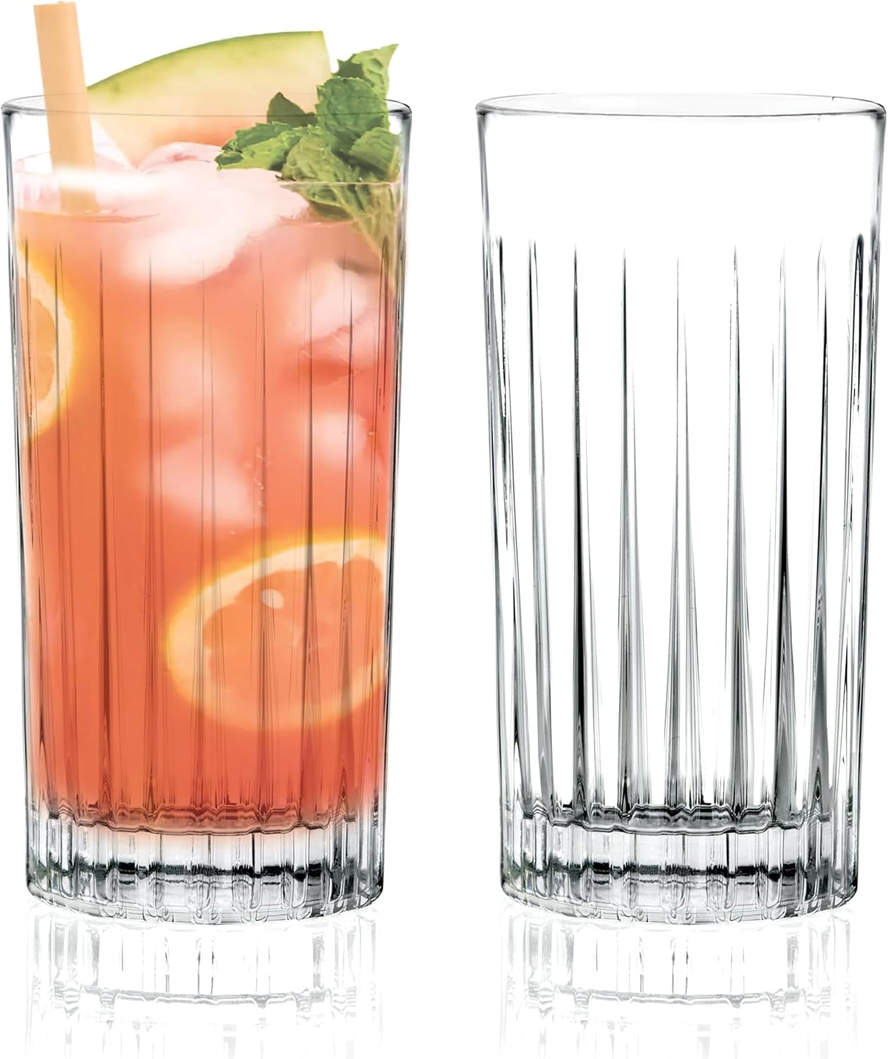 Barski Highball Glass - Drinking Glasses - Set of 2 - Hiball Tumblers ...