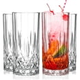 thumbnail image 1 of Barski Highball Glass - Drinking Glasses - Set of 4 - Hiball Tumblers - Glass Crystal Tumbler - for Water, Juice, Beer, Mixed Cocktails, Mojito Glass, Tom Collins Bar Glassware, 13 oz, Made in Europe, 1 of 1