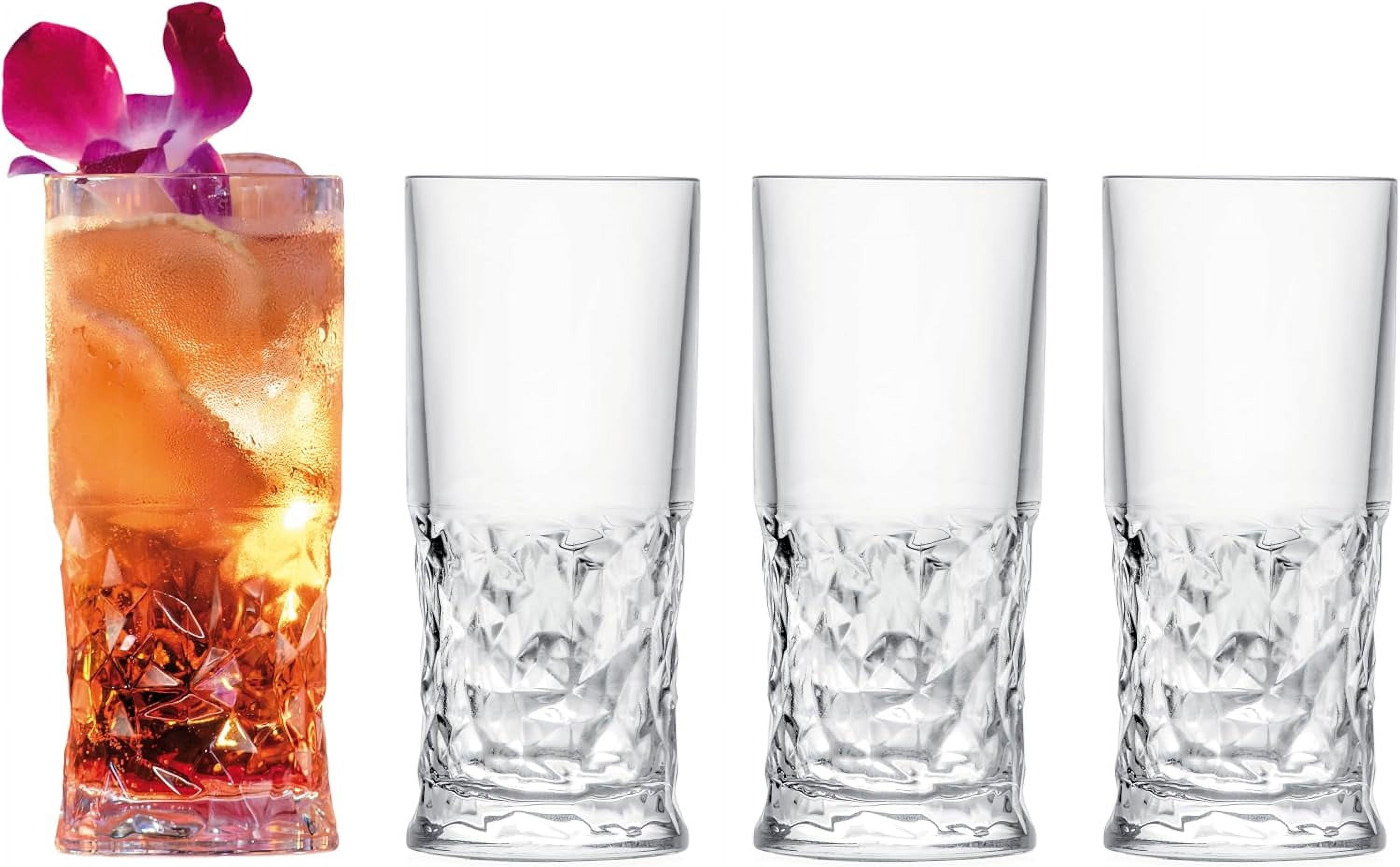 Barski Highball Glass - Drinking Glasses - Set of 4 - Hiball Tumblers ...
