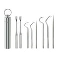 thumbnail image 1 of Barsme 304 Metal Tooth Picking Tool Stainless Steel Toothpick Portable Oral Tooth Cleaning Tool Set, 1 of 9