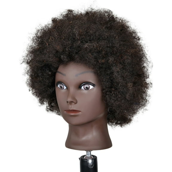 Barsme American Mannequin Real Hair Manikin for Styling Black