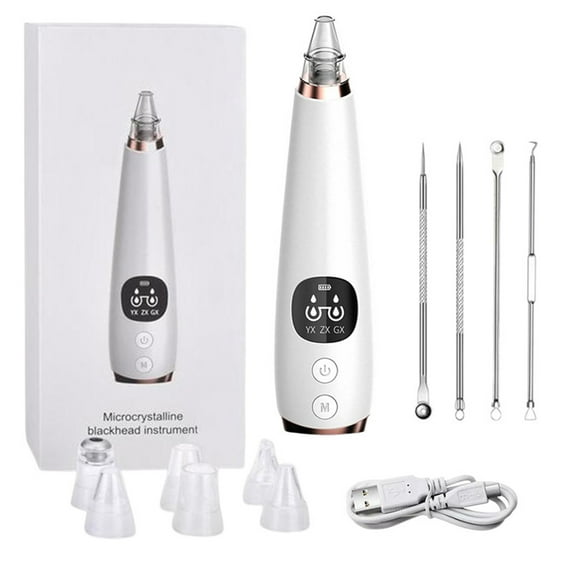 Barsme Blackhead Remover Vacuum Blackhead Extractor Pore Vacuum Hot Compress 3 Suction Power With LED Display Rechargeable Pimple Popper Tool Kit