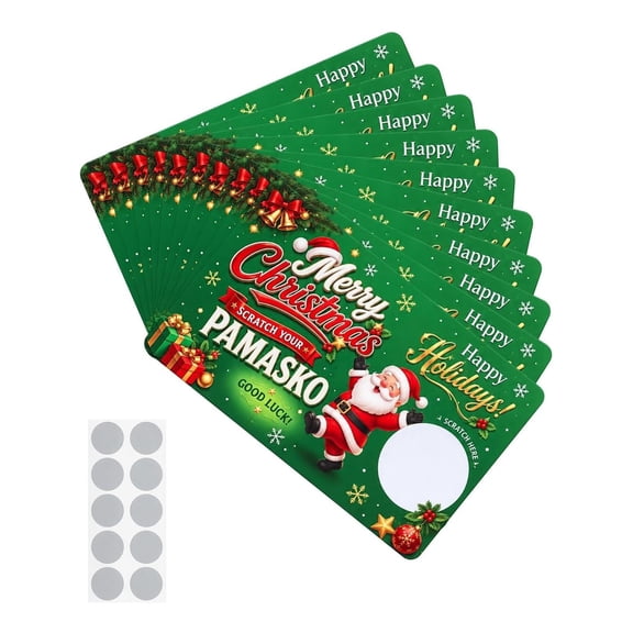 Barsme Christmas Scratch Cards, Holiday Party Game Cards With Draw Surprise for Seasonal Xmas Party And Celebration Activity