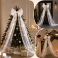thumbnail image 1 of Barsme Extra Large Organza Bow Decorations,Giant Tulle Bow, with Tie and Long Ribbon Tails, for Chrismas Tree Decoration, 1 of 5