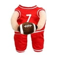 Barsme Funny Dog Rugby Costume With Ball, Dog Christmas Funny Dress Up