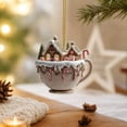 thumbnail image 1 of Barsme Snowy Christmas Cabin Christmas Hanging Ornament,Vintage Warm and Cozy Christmas House Hanging Ornament, Festive Tree Decoration For Bedroom Hallway Patio And Holiday Party Display, 1 of 5