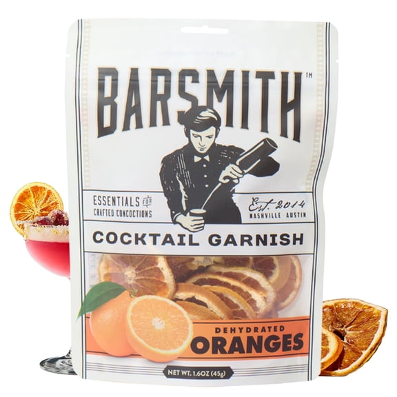 Barsmith - Natural Dried Orange Slices for Cocktail Garnish - 1.6 Oz Case of 12