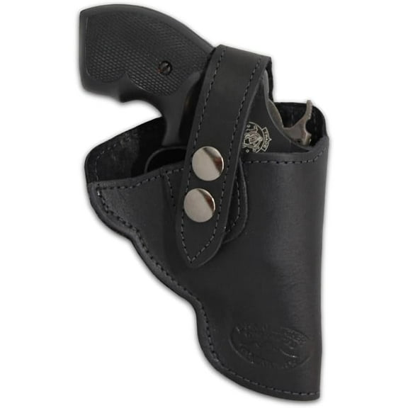 Barsony New Black Leather OWB Holster for Snub Nose 2" 22 38 357 41 Revolvers