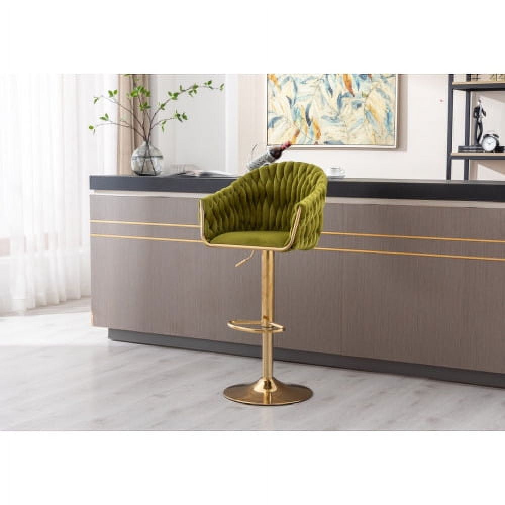 Barstool Chairs Comfortable Velvet Bar Chair Adjustable Modern