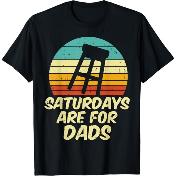 Barstool Saturdays Are For Dads Retro Fathers Day Daddy Papa T-Shirt