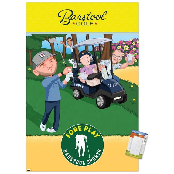 Barstool Sports - Fore Play Wall Poster, 22.375" x 34"