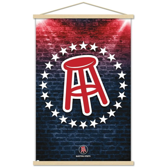 Barstool Sports - Logo Wall Poster with Magnetic Frame, 22.375" x 34"